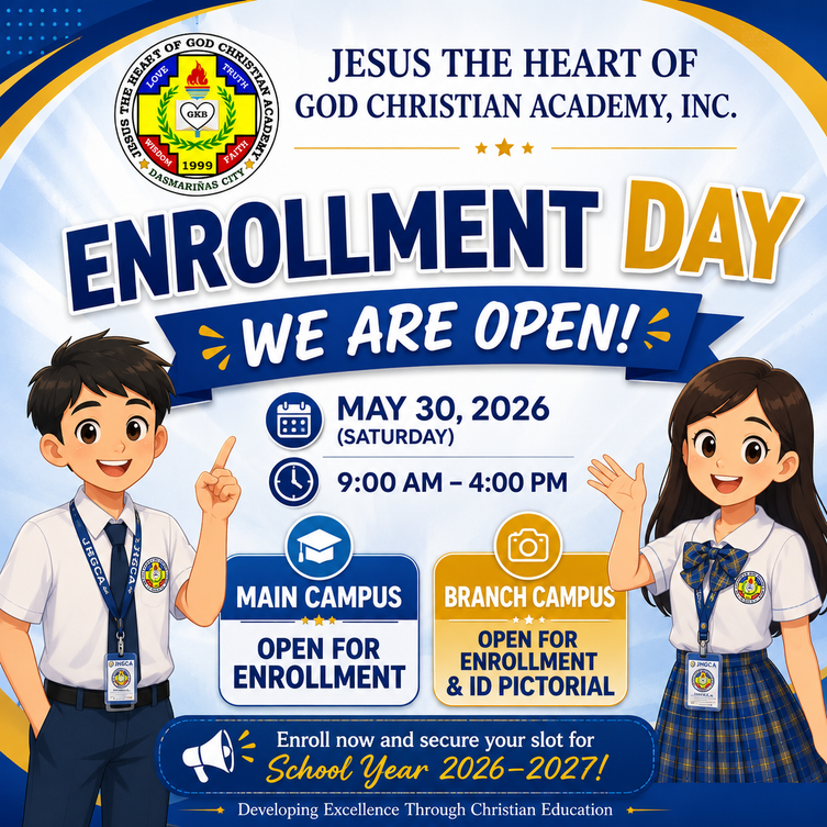 Colorful school enrollment campaign graphic